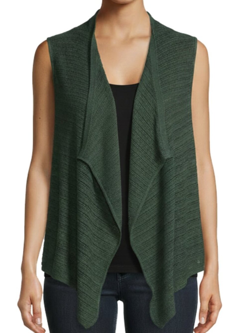 To the Max Green Open Front Vest Size L